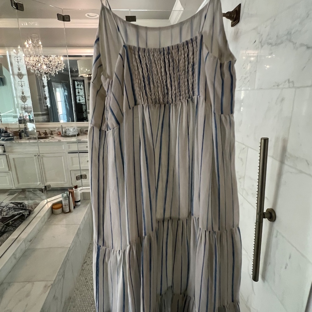 Tommy Bahama String Of Silver Linen-Blend Short Sundress, Coconut, Large - Picture 10 of 14